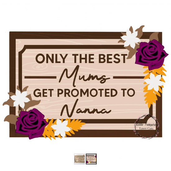 3mm mdf Only The Best Mums Rectangular Plaque Mother's Day