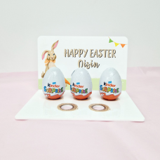 3mm Printed Acrylic Easter Egg Holder Design 6 - Brown Rabbit Easter