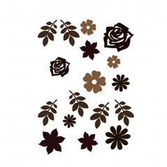 3mm mdf Pack of Flowers Embellishment Pack Flowers and Garden