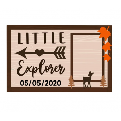 3mm mdf Little Explorer Frame Personalised Name Plaques