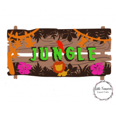 3mm mdf  Jungle Sign Post Personalised Name Plaques