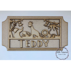 3mm mdf Rectangular Zoo Ticket Plaque Personalised Name Plaques