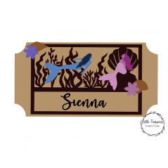 3mm mdf Mermaid Ticket Plaque Personalised Name Plaques