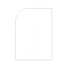 A4 Rectangle Acrylic Sheet  (297mm x 210mm) CURVED CORNER Basic Shapes