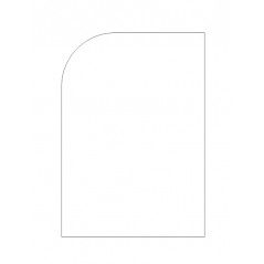 A2 Rectangle Acrylic Sheet - (420mm x 594mm) - CURVED CORNER Basic Shapes