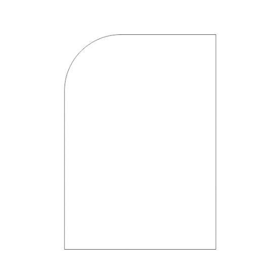 A4 Rectangle Acrylic Sheet  (297mm x 210mm) CURVED CORNER Basic Shapes