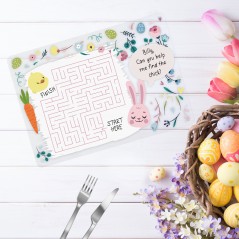 Printed Acrylic Place Mat - Easter Maze Easter