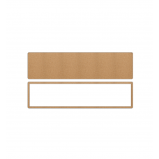 4mm + 4mm Layered Blank Rectangular Sign - rounded corners Rectangular Plaques