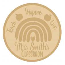3mm + 3mm Teach Inspire Love Personalised Plaque Teachers