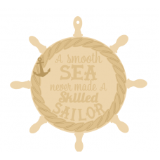 3mm Layered Circle - A Smooth Sea Never Made a Skilled Sailor Layered Designs