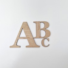 4mm OAK VENEER Letter with Stick on Name 3, 4 and 6mm Letters & Numbers