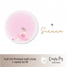 Printed Circle Ballerina with Name Personalised Name Plaques