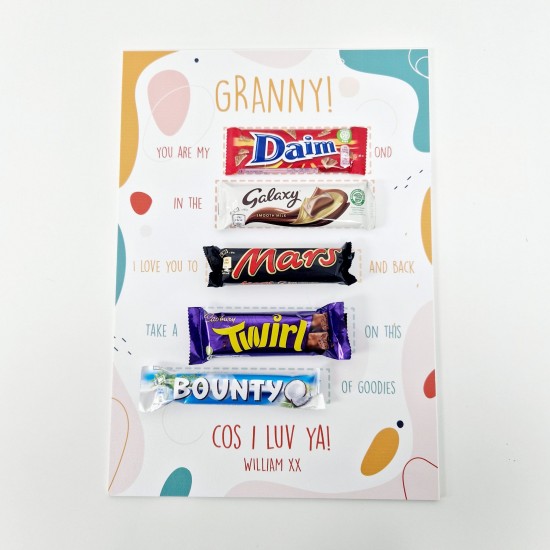Personalised A3 Pastels Chocolate Board Mother's Day
