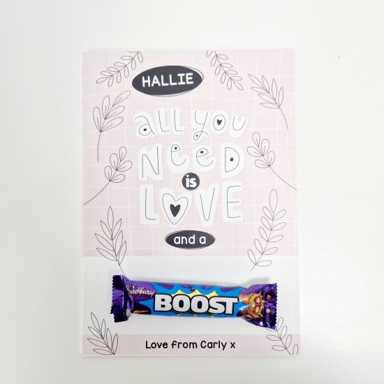 Personalised A4 - All You Need is Love and Chocolate Board Mother's Day