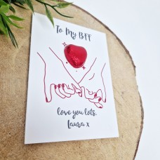 Personalised A6 Pinkie Promise - Chocolate Board Mother's Day