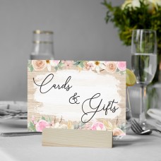 A5 Spring Floral Cards & Gifts Sign Printed Wedding Table Plans and Signs