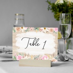 A5 Spring Floral Table Numbers Printed Wedding Table Plans and Signs