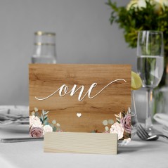 A5 Dusty Rose Table Numbers Printed Wedding Table Plans and Signs