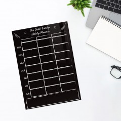 BLACK Acrylic ACTIVITY Planner Printed Planners