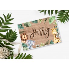 Personalised A2 Foamboard Jungle Board with mdf name Personalised Name Plaques