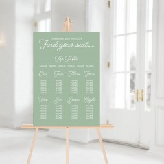 A2 Foamboard Seating Plan Muted Matt Printed Wedding Table Plans and Signs
