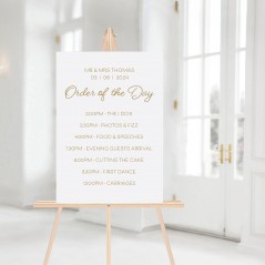 A2 Foamboard Muted Matt Order of the Day Printed Wedding Table Plans and Signs