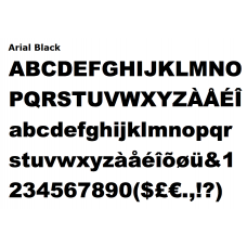 3mm MDF Ariel Black Font Letters and numbers 3, 4 and 6mm Letters & Numbers