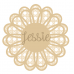 3mm mdf Layered Rattan Double Petal Flower - with name Personalised and Bespoke