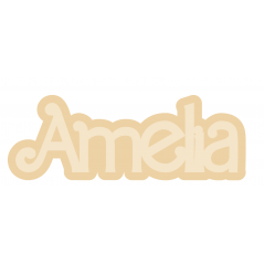 3mm + 3mm mdf Barbie Style Layered Name Joined Words and Names to Order