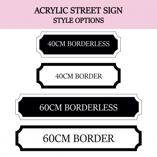 Blank Printed Acrylic Street Signs For Vinyl Street and Railway Signs