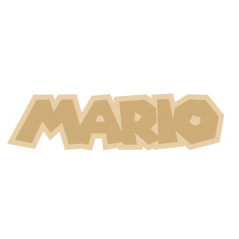 3mm mdf + 3mm mdf Layered Super Mario Style Name Personalised and Bespoke