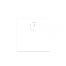  Acrylic Front for Ikea Frame - Baby Foot shape cut out Basic Shapes