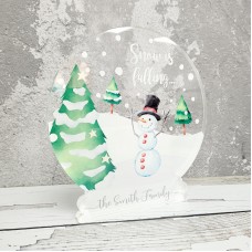 UV Printed Snowglobe - Snowman Design Christmas Crafting