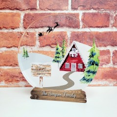 UV Printed Snowglobe - Alpine Lodge Design Christmas Crafting