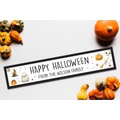 Personalised Halloween Foamboard Printed Sign - Watercolour Characters Halloween