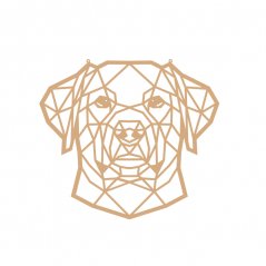 4mm mdf Geometric Labrador Face Animal Shapes