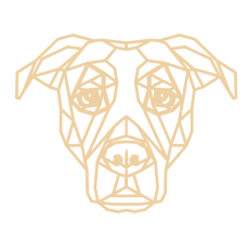4mm mdf Geometric Staffordshire Bull Terrier Face Animal Shapes