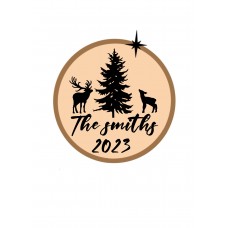 3mm mdf Layered Family Christmas 2023 Bauble (any year) Personalised and Bespoke