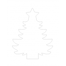 25cm Acrylic Christmas Tree (Pack of 10) Basic Shapes