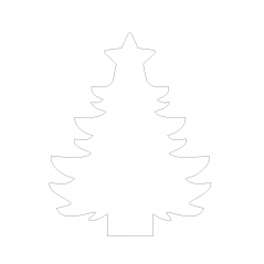 25cm Acrylic Christmas Tree (singles) Basic Shapes