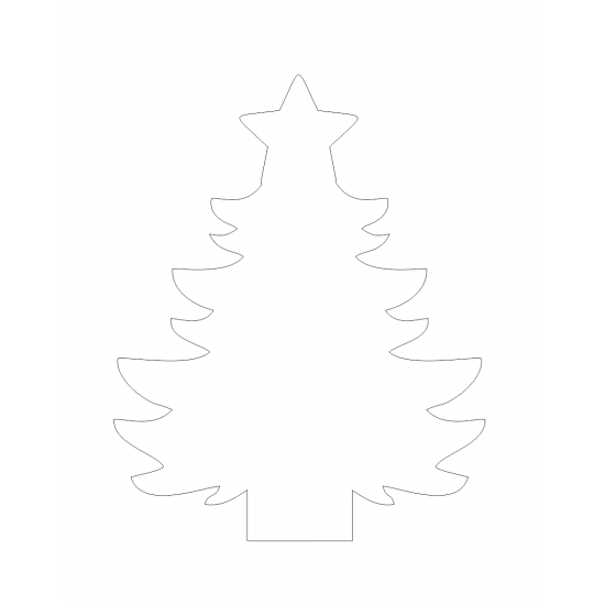 25cm Acrylic Christmas Tree (Pack of 10) Basic Shapes