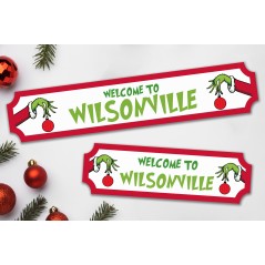 Printed Welcome to Whoville Street Sign Personalised and Bespoke