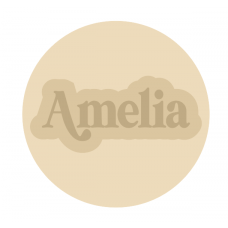 3mm mdf Layered circle with 3mm mdf double layered name Personalised and Bespoke
