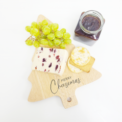 Printed Christmas Tree Cheese Boards - Merry Cheesemas Christmas Crafting