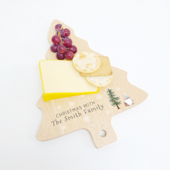 Printed Christmas Tree Cheese Boards - Christmas With Christmas Crafting