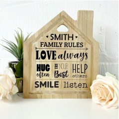 Wooden House Shaped Boards - choose from options Keys and Keyrings