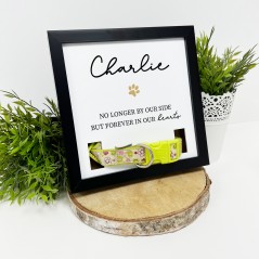 Square Dog Collar Memorial Frame - No Longer By Our Side Photo Frames