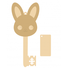 3mm mdf Easter Bunny Key and Tag Easter