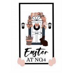 3mm mdf Layered Easter At House Number Sign Easter