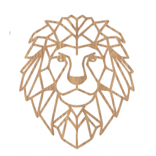 4mm mdf Geometric Lion Head Animal Shapes